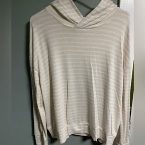 Cropped Striped Hoodie